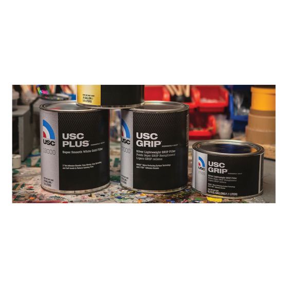 USC® USC® GRIP Lightweight Body Filler, 1 gal, Gray, Paste/Gel, Lightweight