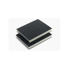 INDASA 595145 Rhyno Double-Sided Sponge Pad, 5 in L x 4 in W x 1/2 in THK, Ultra Fine-Grade, Blue