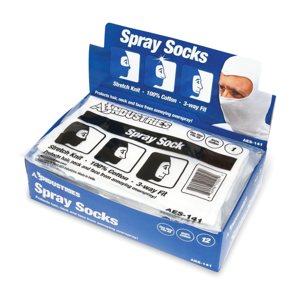 AES Industries™ 141 Spray Sock, Universal, Cotton UN