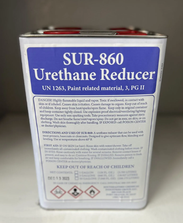 Chemical Slow Urethane Reducer, 5 gal, Clear, Liquid