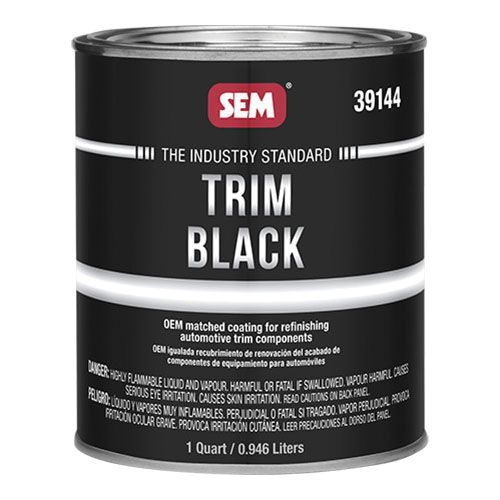Trim Black 39144 Trim Paint, 1 qt, Black, 5 to 10 min Curing, Liquid