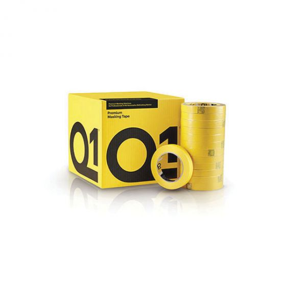 Q1® MTQ148 Premium Masking Tape, 55 m x 48 mm, 125 um THK, 20/case, Sun Yellow 2"
