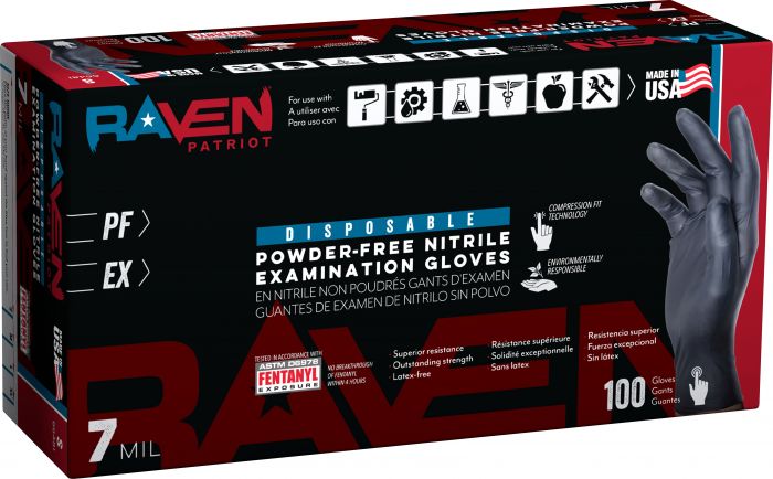 Raven® Patriot Nitrile Glove 100 Box - XL