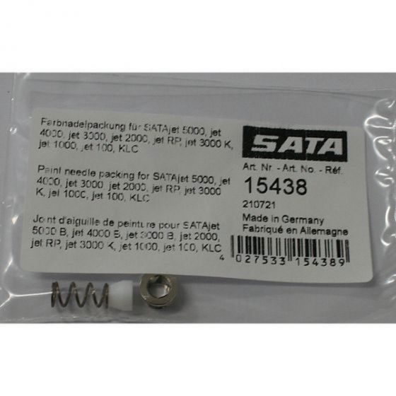 SATA® 15438 Needle Packing Set, Use With: SATAjet® 5000 B/4000 B/3000 K/1000 B RP/HVLP Spray Gun