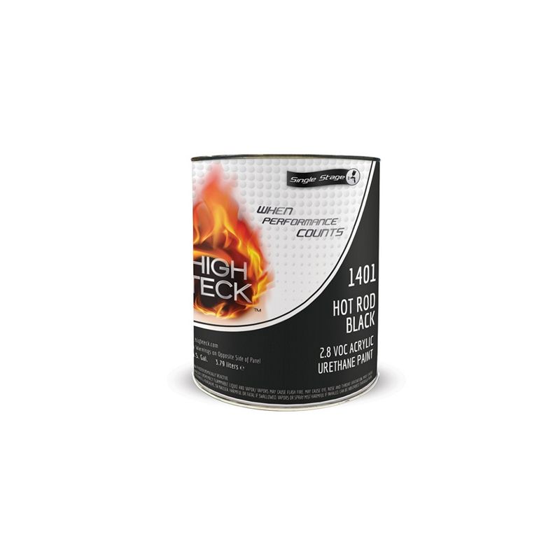 High Teck™ 1401-1 Series 1400 Acrylic Urethane Factory Pack 2K Single Stage Paint, 1 gal, Hot Rod Black Kit