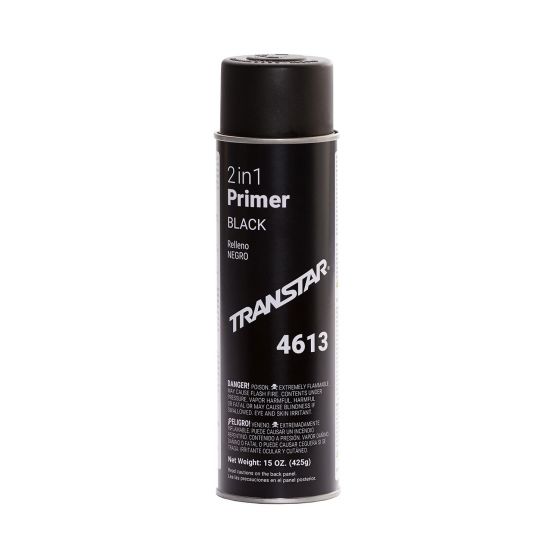 TRANSTAR®  2 in 1 Primer, 20 oz Aerosol Can, Black, 15 to 20 min Dry Curing