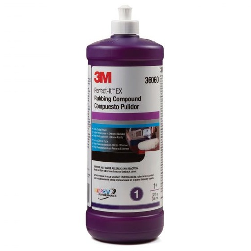 [36060] Perfect-It™  EX AC Rubbing Compound, 1 qt Bottle, White, Liquid