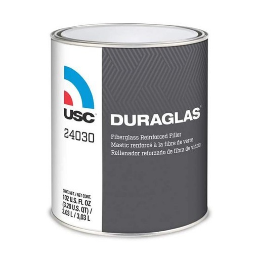 [24030] USC® DURAGLAS® Short Strand Fiberglass Filler, 1 gal Can, Dark Green, Solid, Short Strand