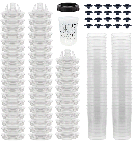 [25984] Disposable Paint Cup Kit 600ml (190mic) Box 50