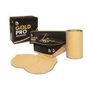 [082414] USC® Gold Pro®  Sanding Disc, 6 in Dia, P320 Grit, Paper Backing, Wet/Dry, Hook and Loop Attachment