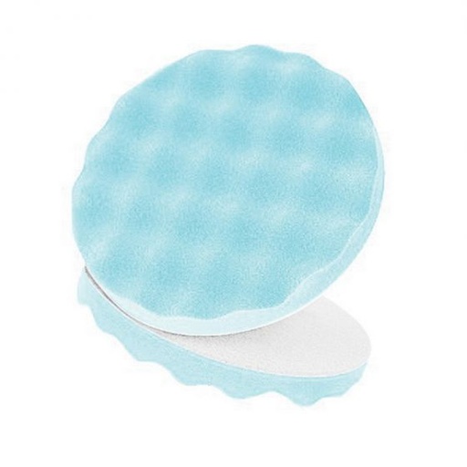 [05751] 3M™  Single Sided Ultrafine Polishing Pad, 8 in Dia, Hook and Loop Attachment, Foam Pad, Blue