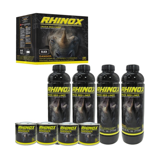 [L95096] RHINOX Truck Bed Liner Kit 1.7 VOC (Black)