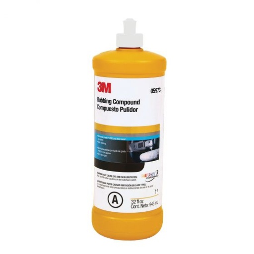 [05973] 3M™ Rubbing Compound, 1 qt Bottle, Tan, Liquid, Compound