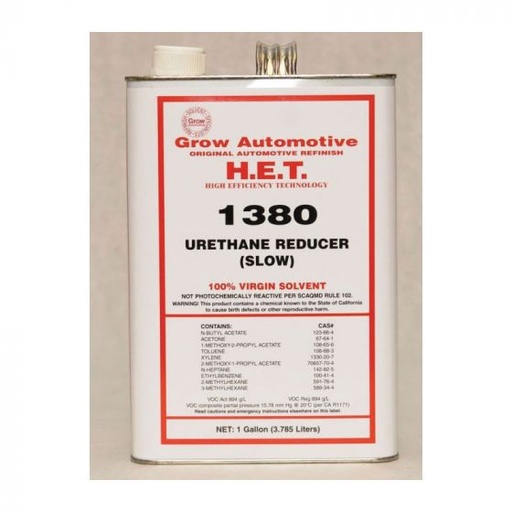 [GRO1380] Grow Automotive 1380-01 Urethane Reducer, 1 gal, Slow Speed/Temperature