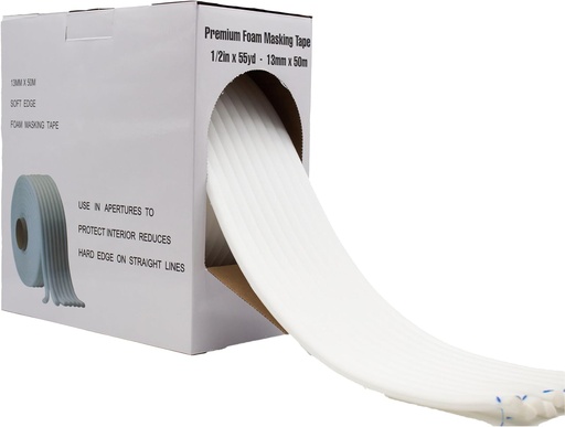 [L19528] Lauco Premium Foam Masking Tape 1/2 Inch x 55 yards