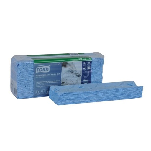 [192578] Tork® 192578 Top-Pak Industrial Low Lint Cleaning Cloth, 12.83 in L x 15.35 in, 80, Polypropylene, Blue, 1 Plys