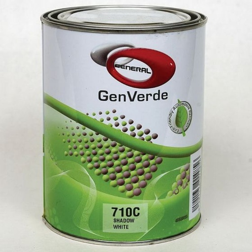 [710] GenVerde  Low VOC Basecoat Toner, Shadow White Genrock