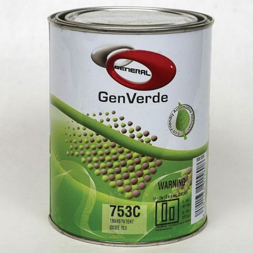 [753] GenVerde  Low VOC Basecoat Toner, Transparent Oxide Red, Genrock